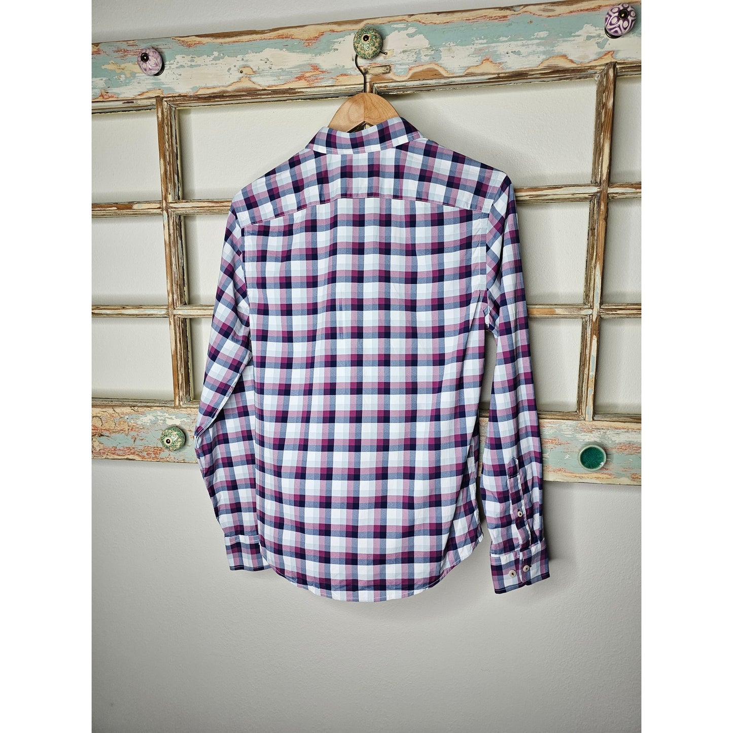 Untuckit Slim Fit Longsleeve Gingham Button Up Men's Size Small