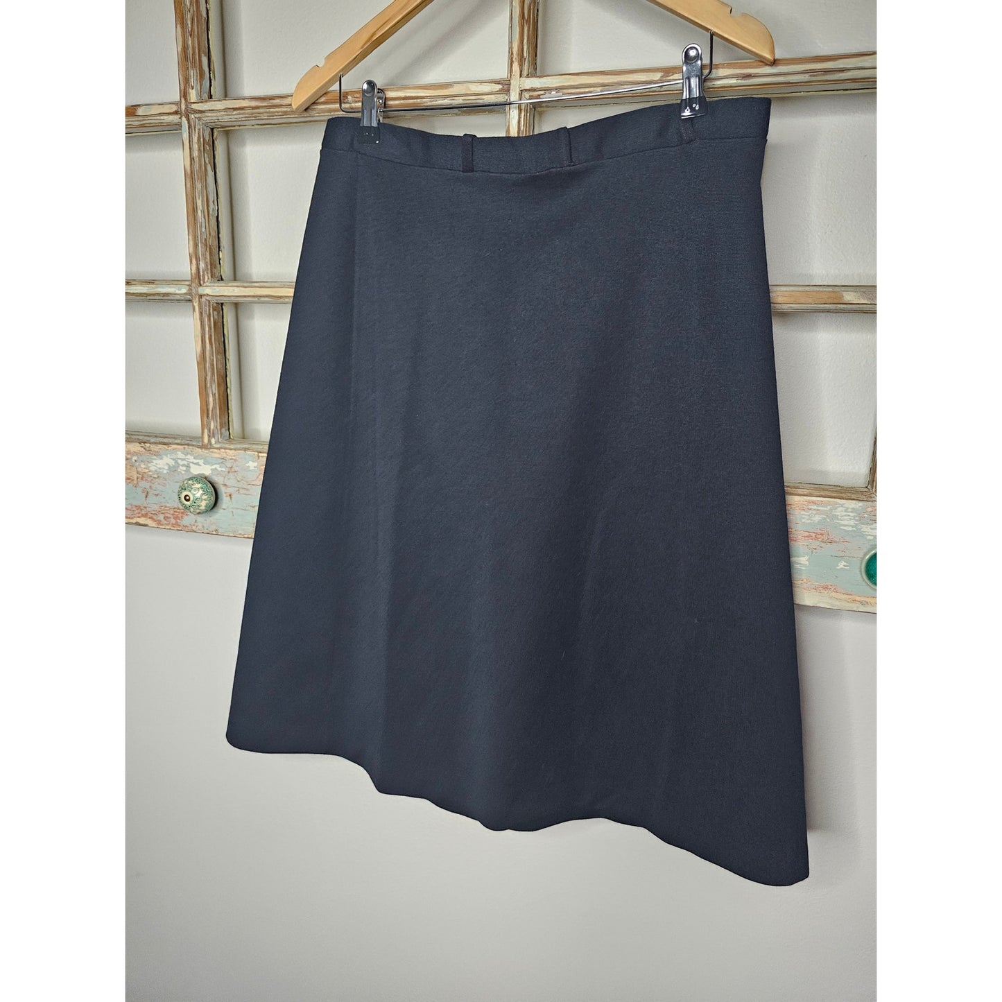 Vintage Alfred Dunner Black A-Line Knee Length Skirt Size 16