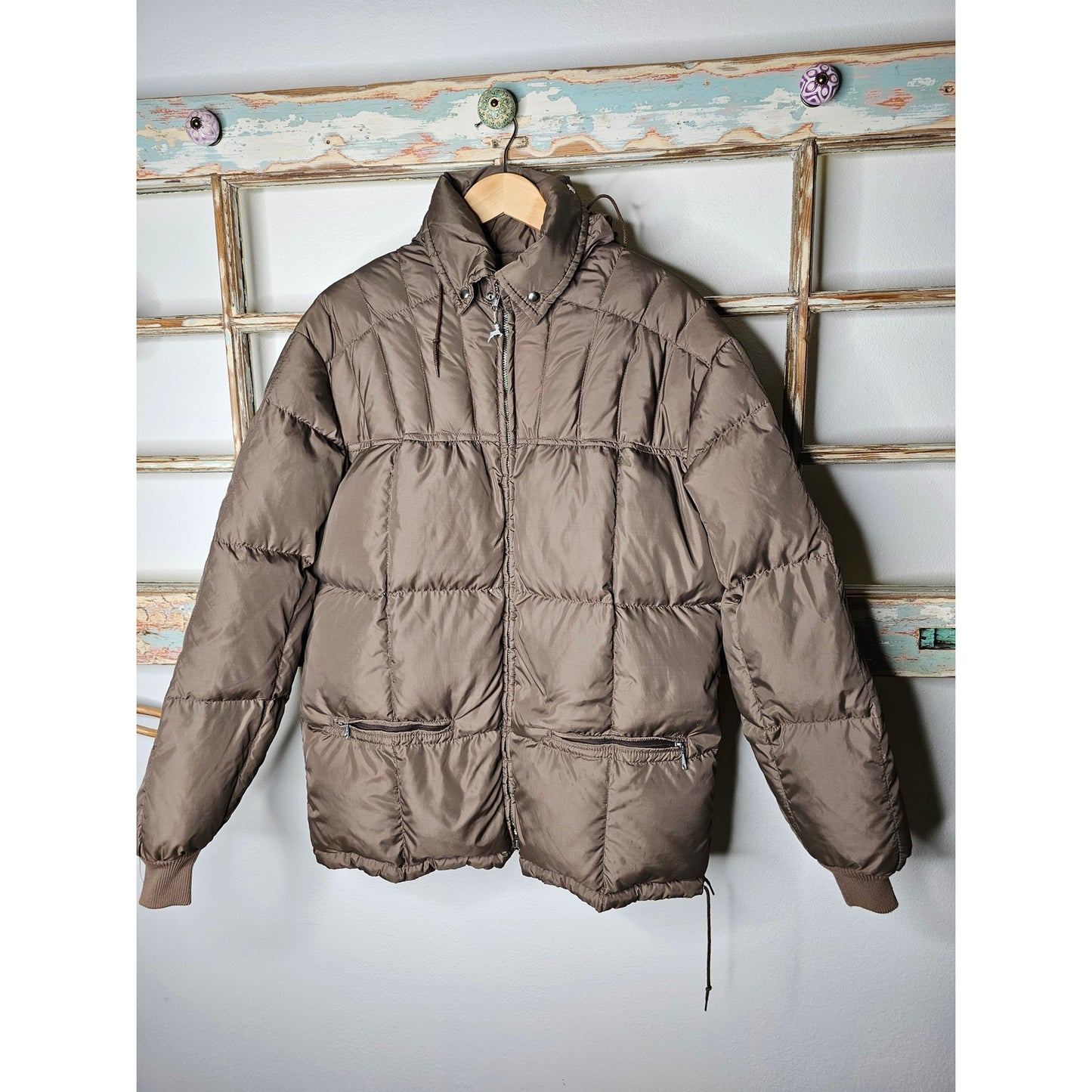 Vintage Hirsch Weis Taupe Ladies Puffer Jacket size Large
