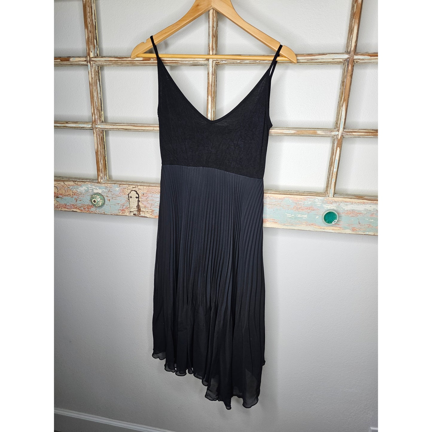 Black Dress With Tank Top and pleated Midi Skirt Ladies size Small