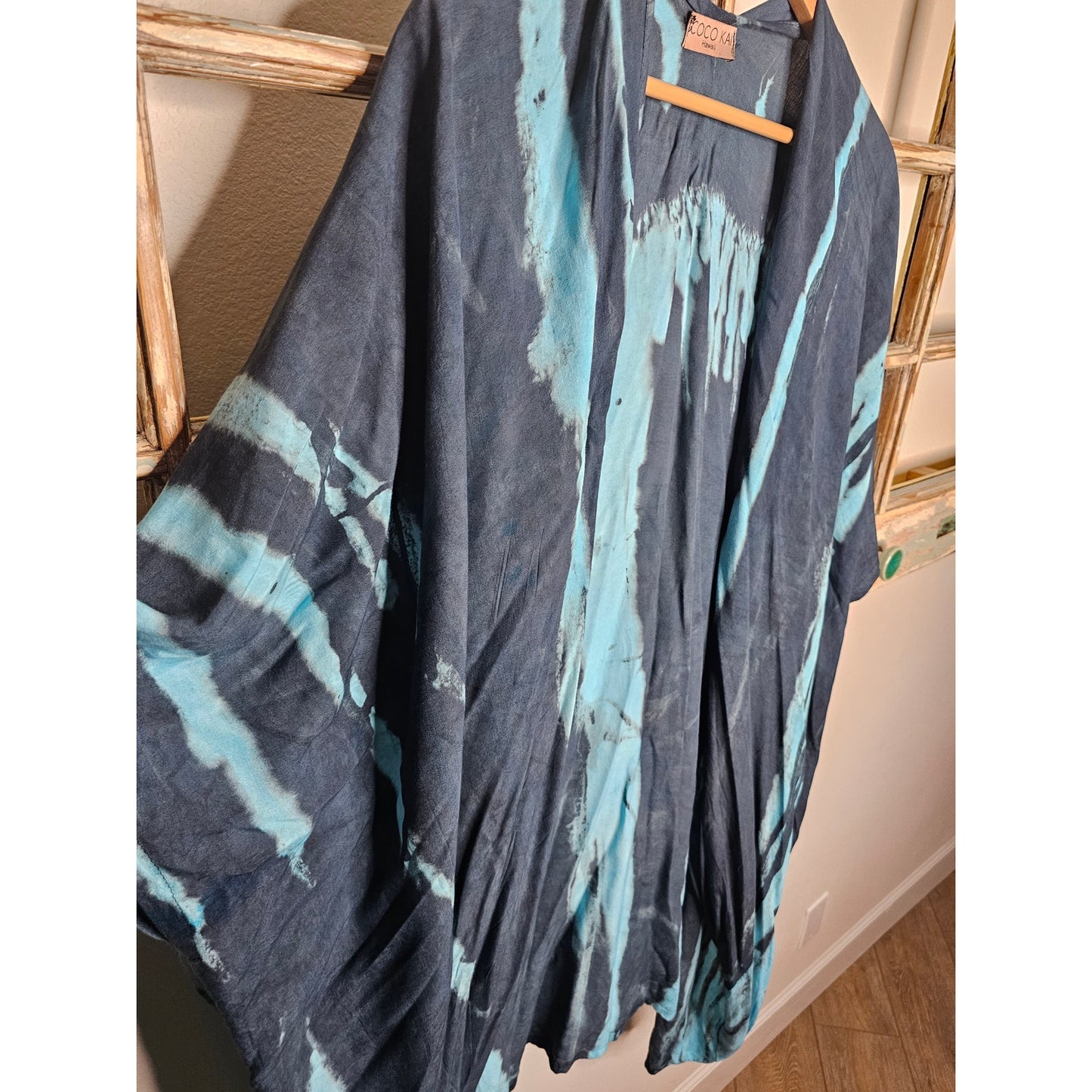 Coco Kai Hawaii 100% rayon Tie Dye Kimono Coverup One Size