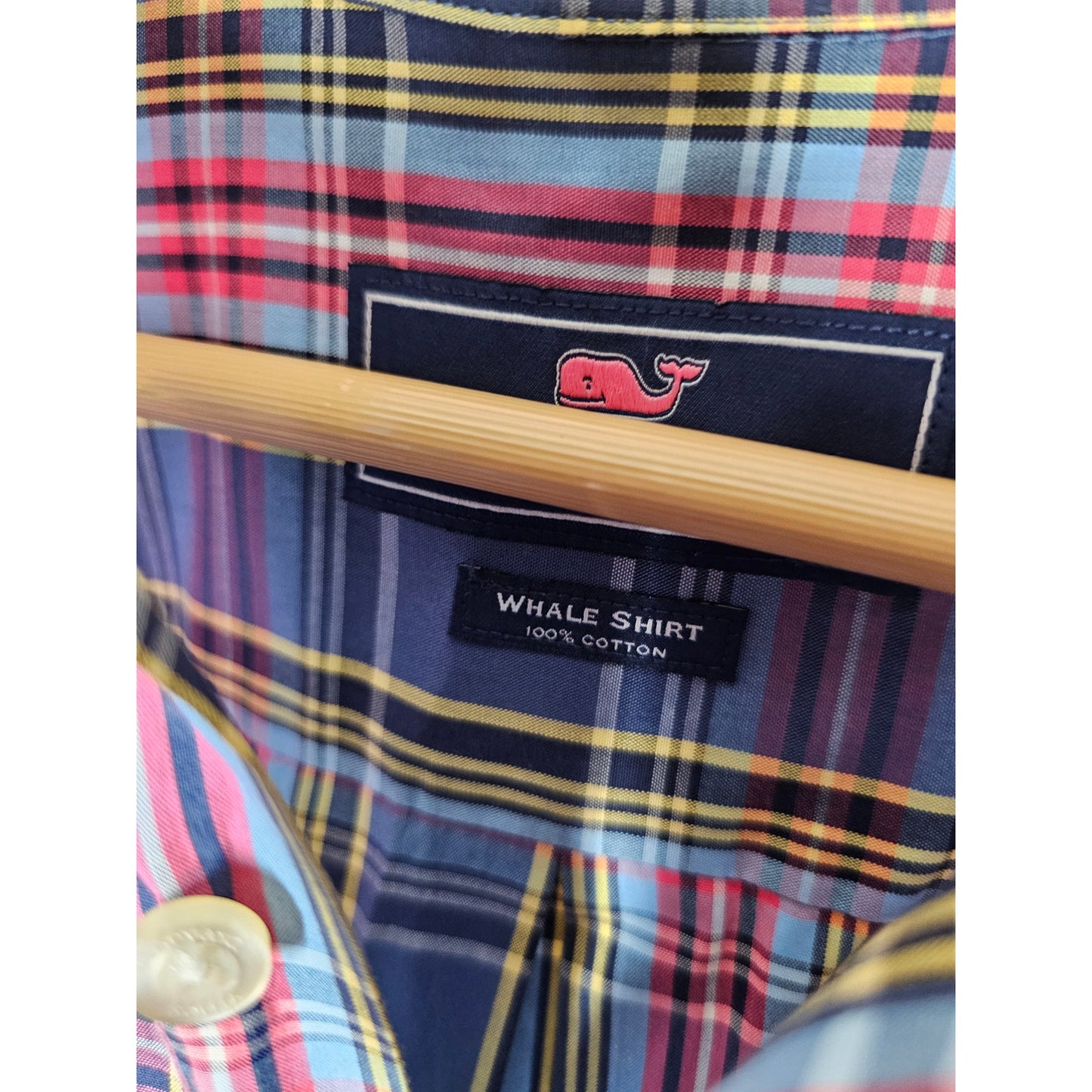 Vineyard Vines Whale Shirt Button Down Dress Oxford size Medium