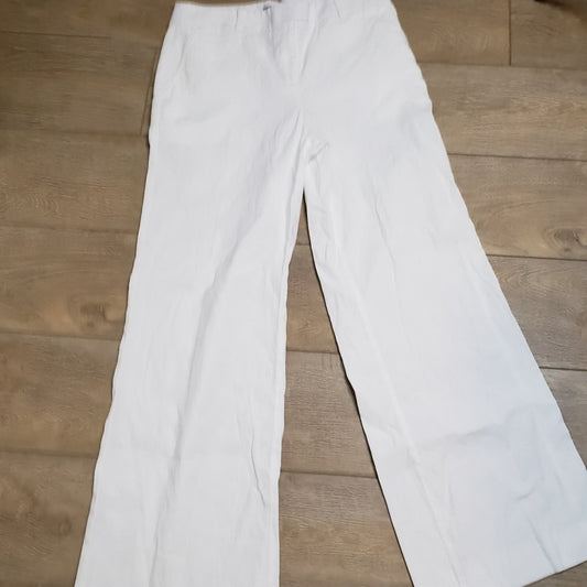 Lands End sz. 8 linen/ cotton white pants