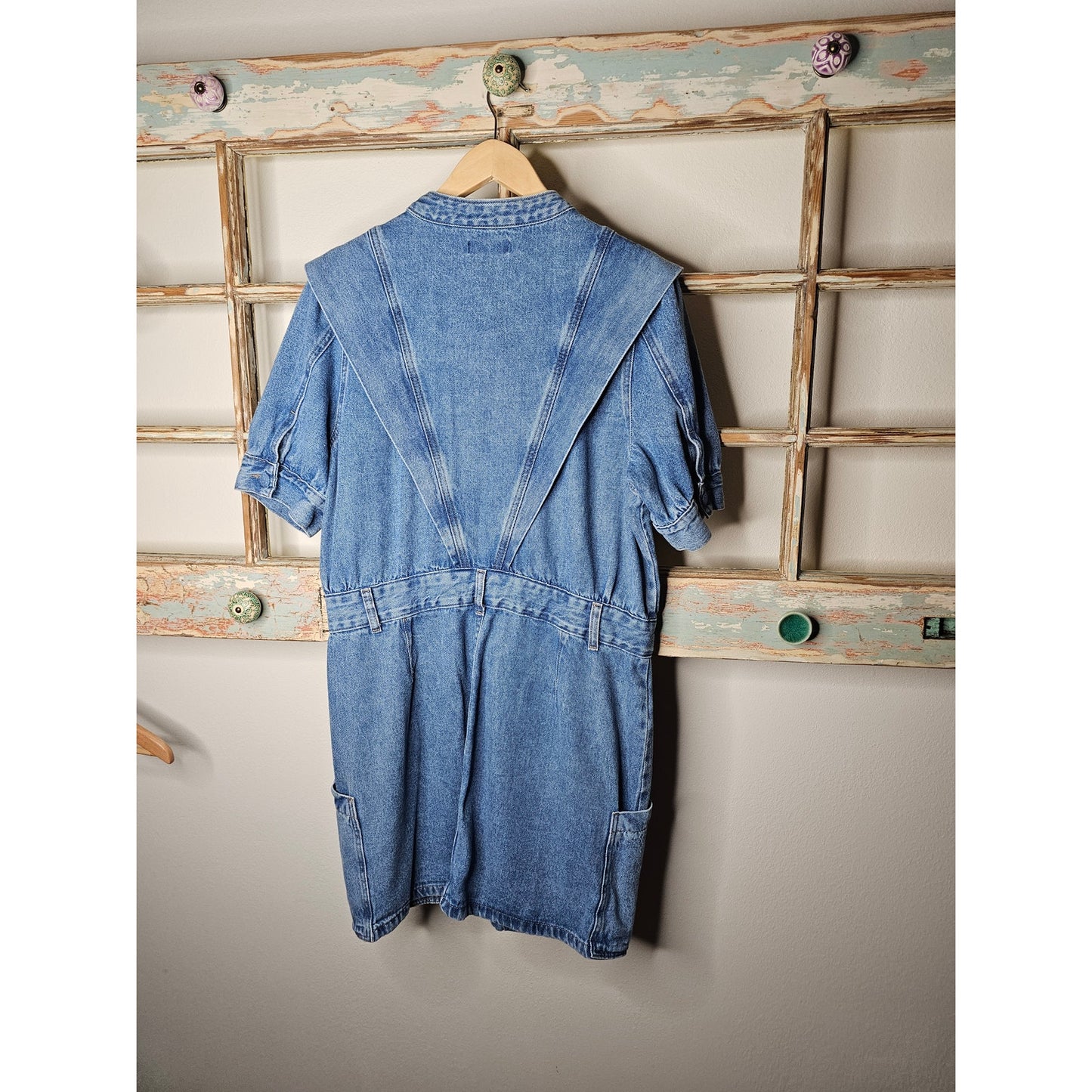 Vintage 80's Denim Jeanswear Dress with pockets Ladies size Large