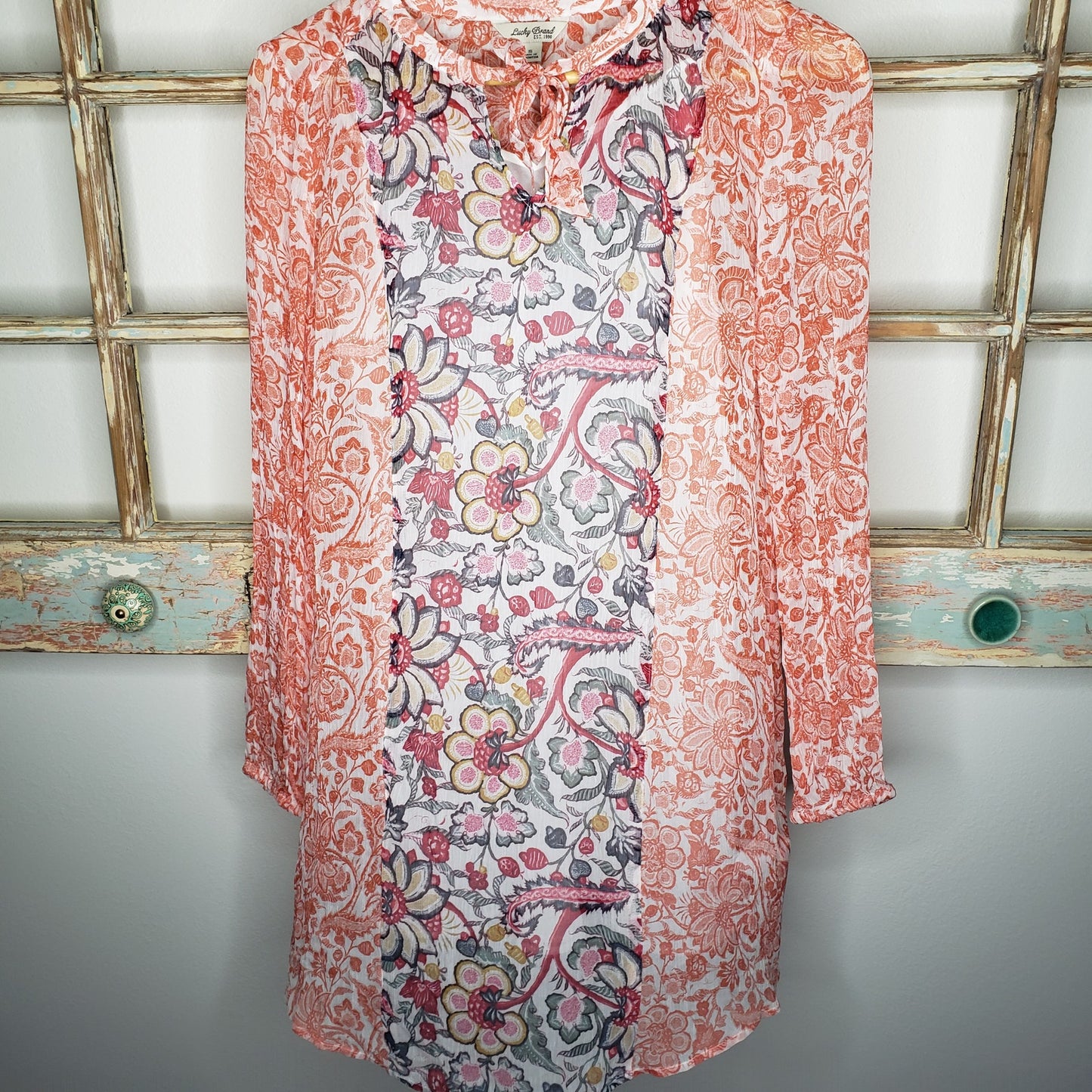 Lucky Brand Women lined floral Tunic ladies size Small