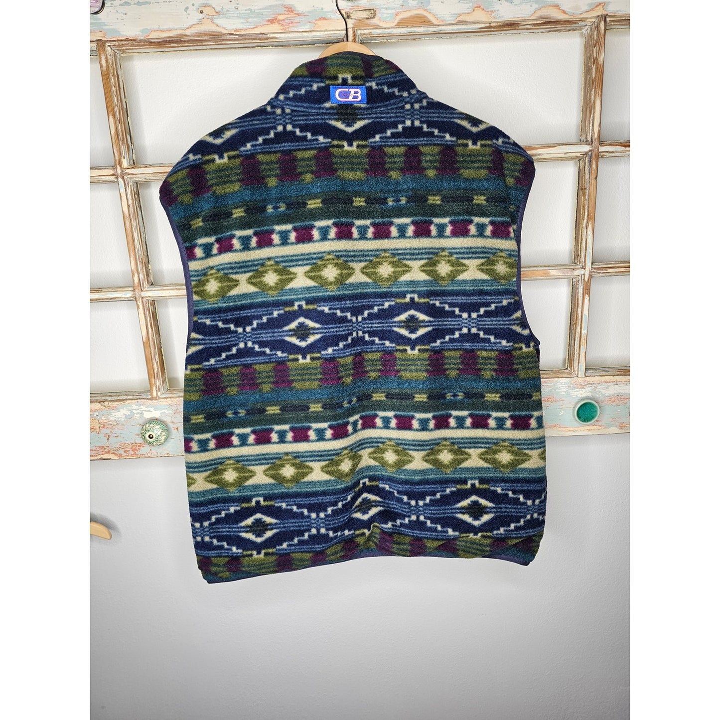 Vintage 90's  Aztec Reversible Ski Snow Winter Vest Men's Size XL