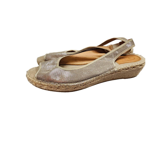 Vidorreta neutral Jessy Espadrilles with slight wedge ladies size 40