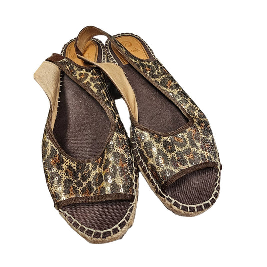 Viddorrete Chetta / leopard Print Slingback peek-a-boo Sandal size 10