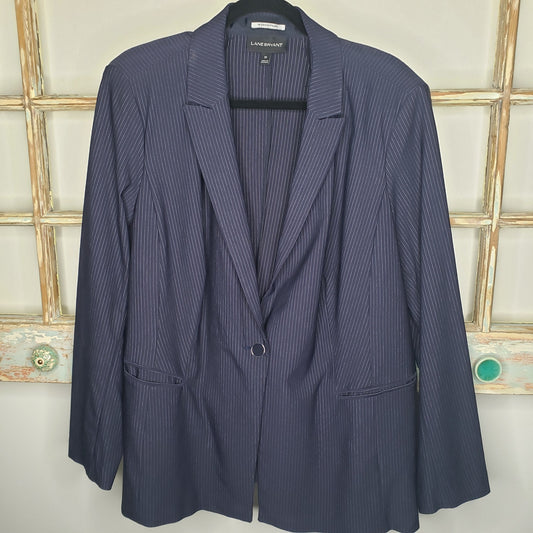 Lane Bryant Navy Blue With White Pinstripes Ladies size 22