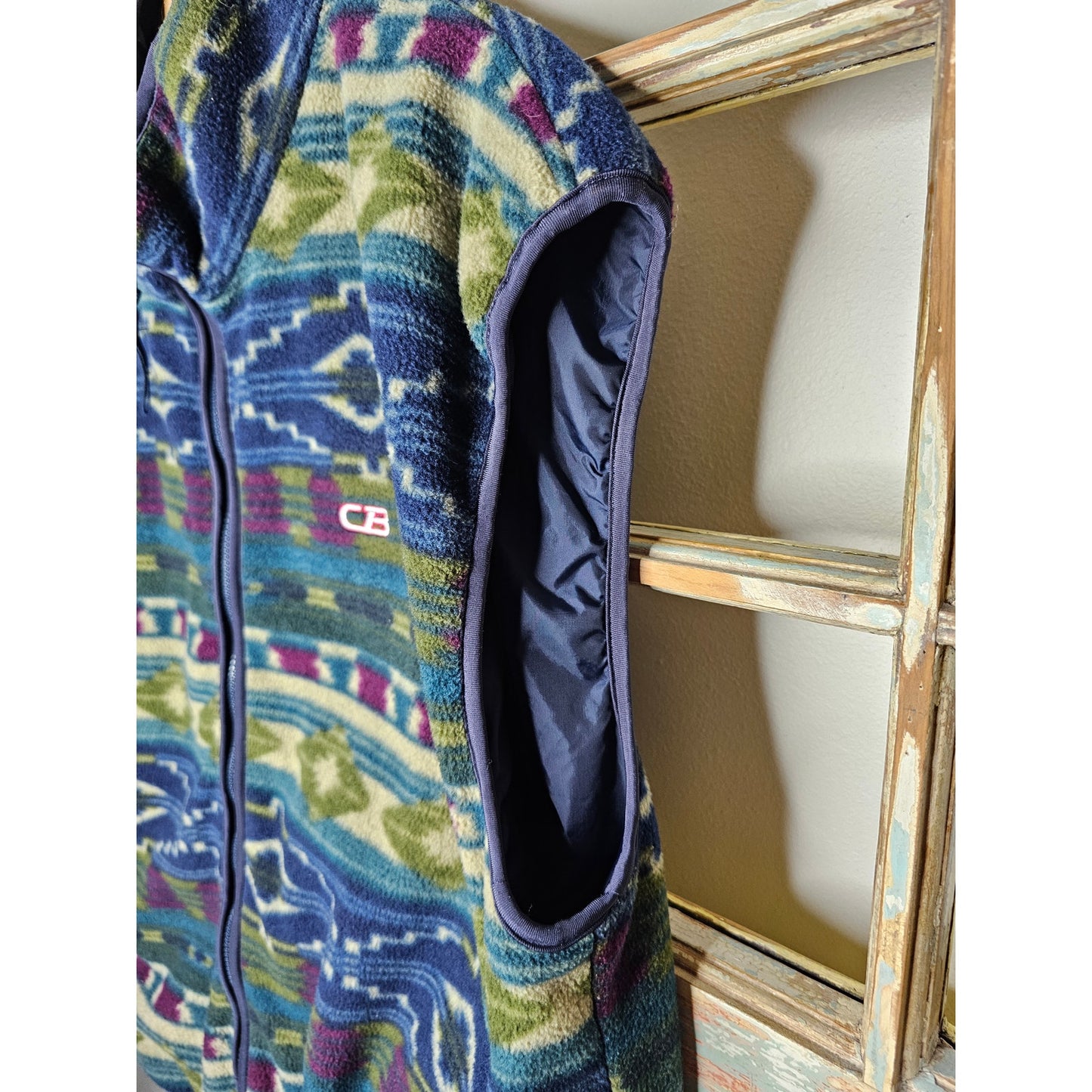 Vintage 90's  Aztec Reversible Ski Snow Winter Vest Men's Size XL