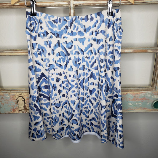 Whimsy Rose Blue Animal Print Flowy Skirt Ladies Size Small