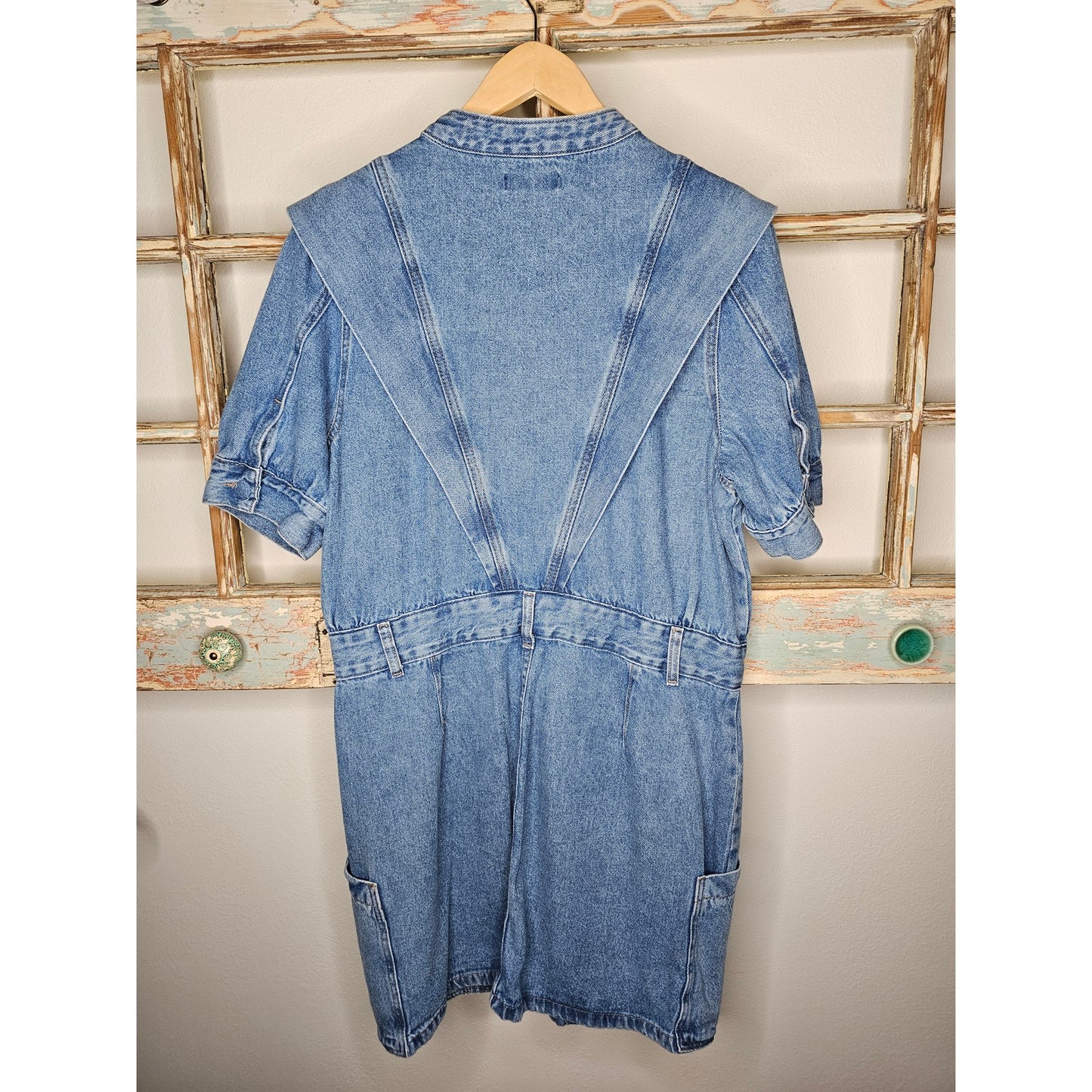Vintage 80's Denim Jeanswear Dress with pockets Ladies size Large