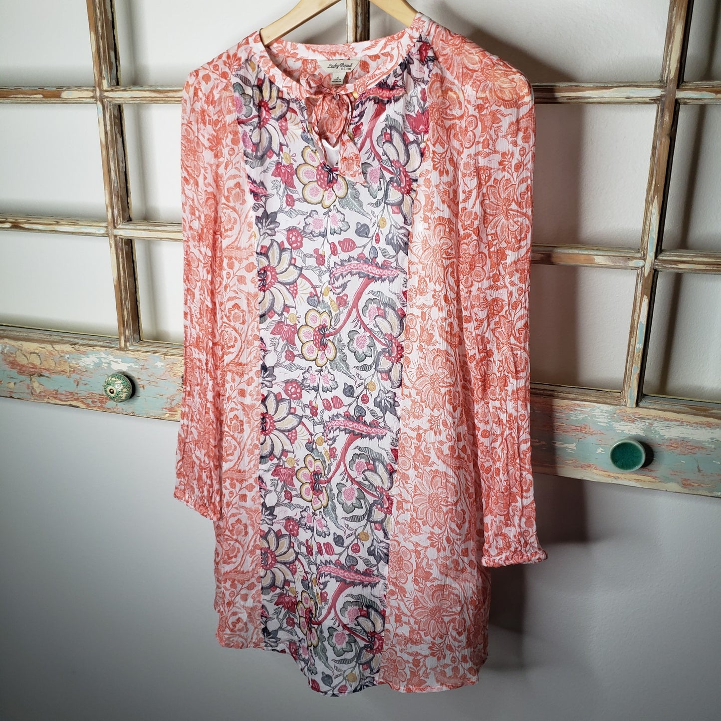 Lucky Brand Women lined floral Tunic ladies size Small
