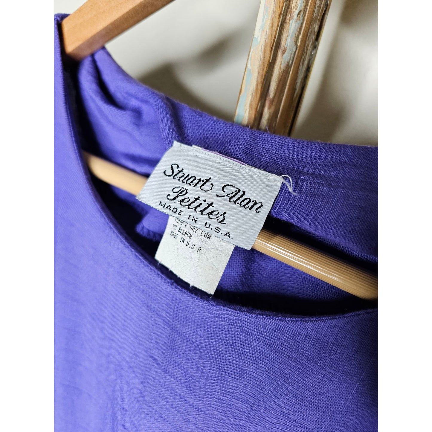 Vintage 70's Purple Dress with pleated skirt ladies size 8