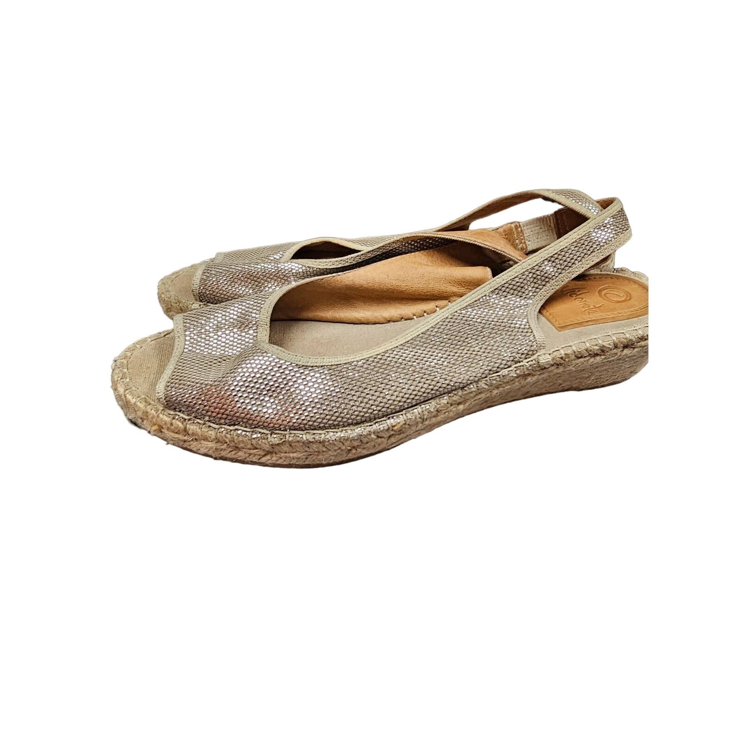 Vidorreta neutral Jessy Espadrilles with slight wedge ladies size 40