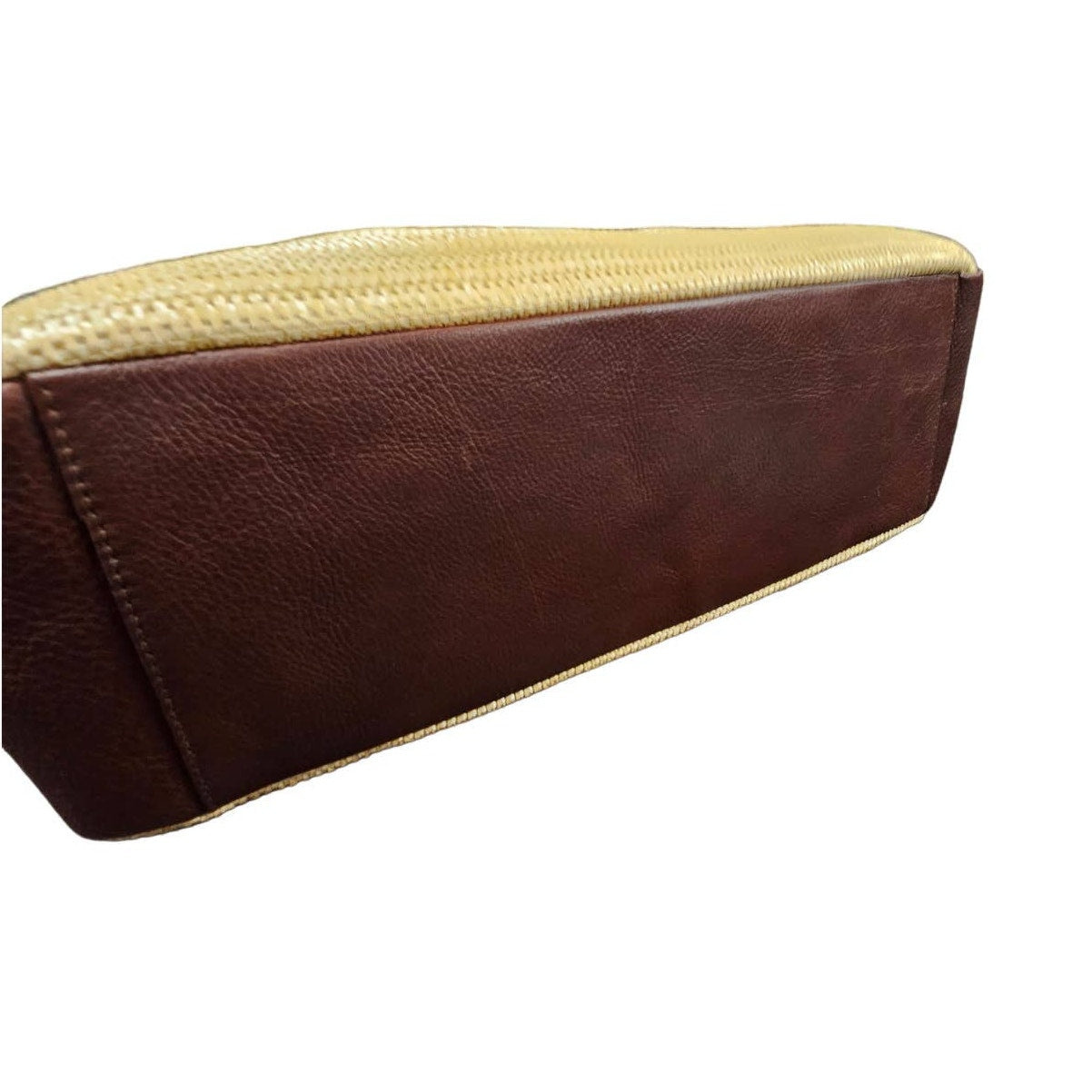 Via Spiga Straw & Leather Shoulder Bag Summer Neutral