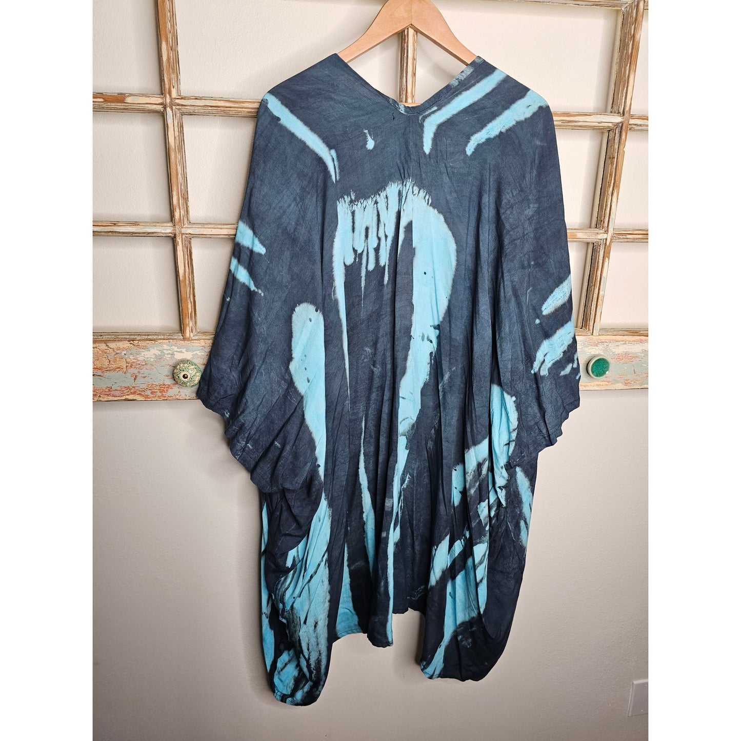 Coco Kai Hawaii 100% rayon Tie Dye Kimono Coverup One Size