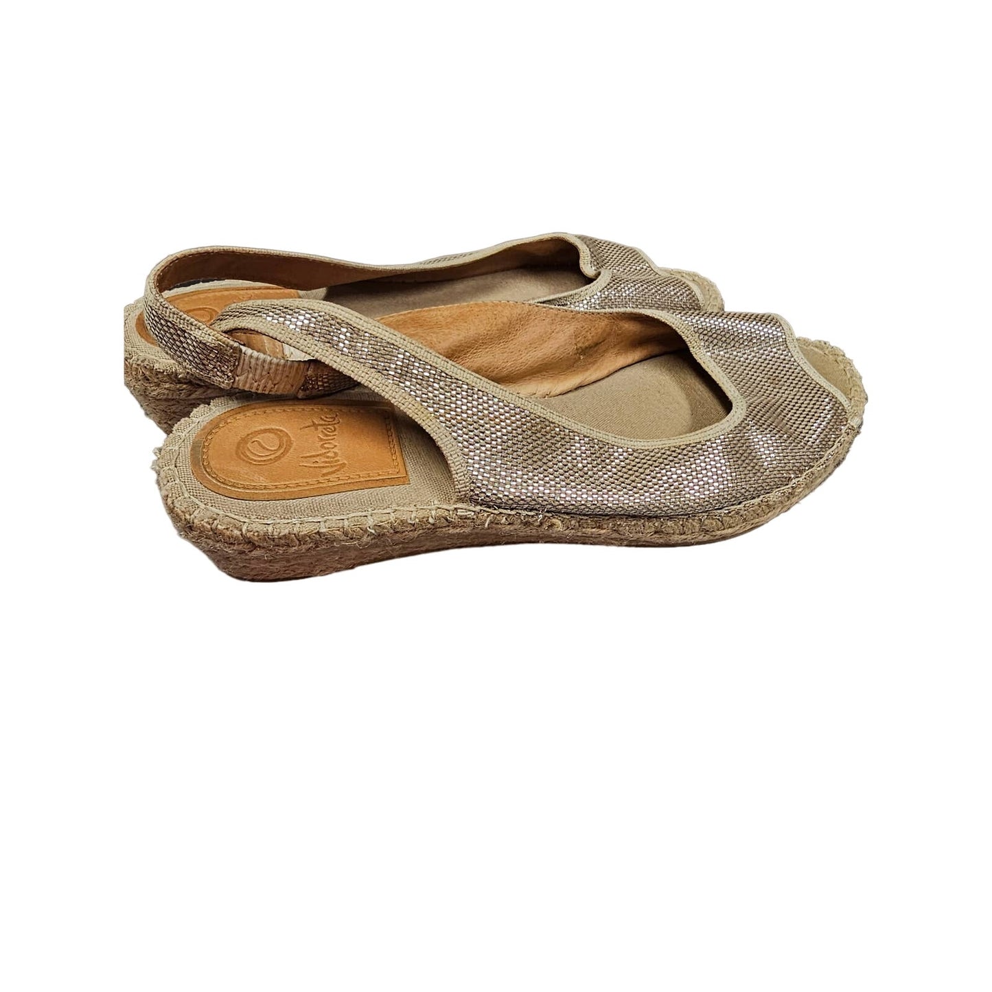 Vidorreta neutral Jessy Espadrilles with slight wedge ladies size 40
