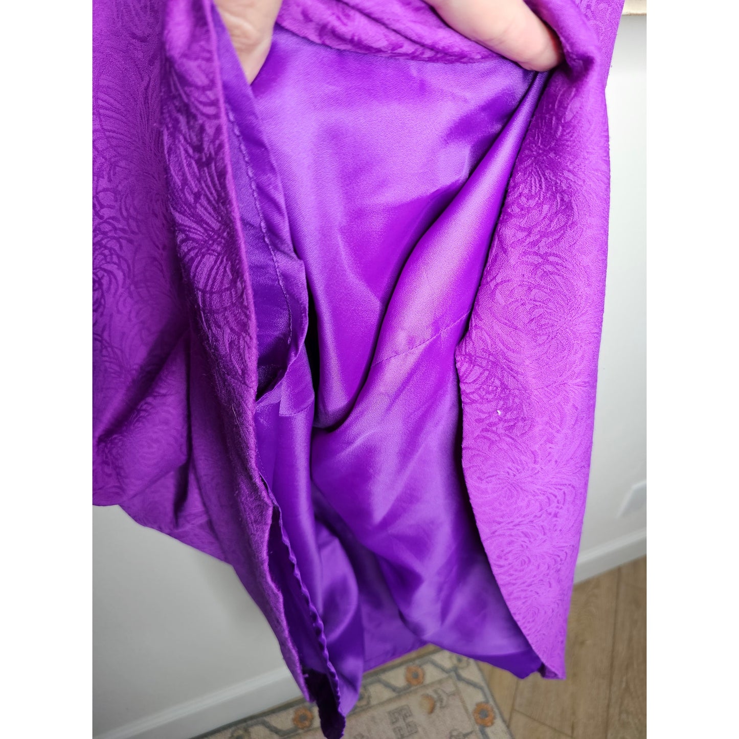Vintage Asian Inspired High Waisted Dress Ladies Size Small