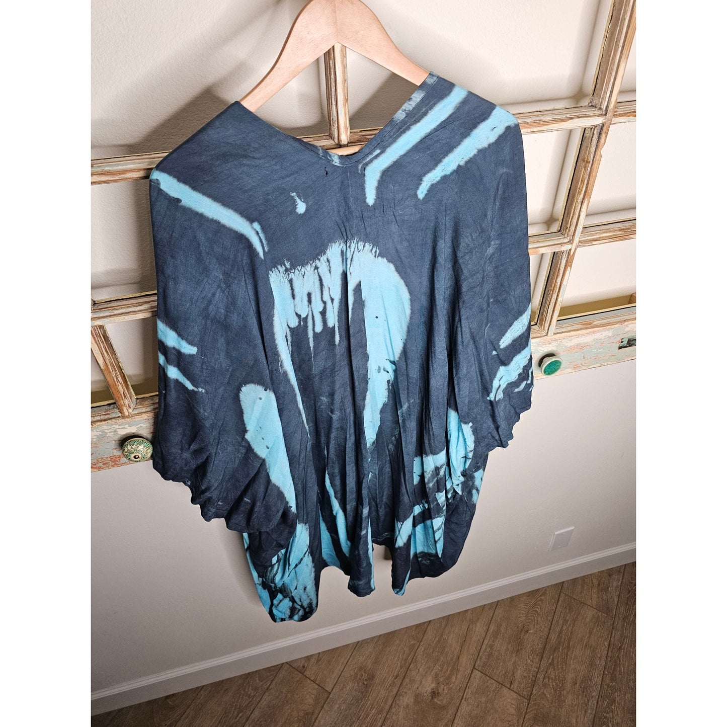 Coco Kai Hawaii 100% rayon Tie Dye Kimono Coverup One Size