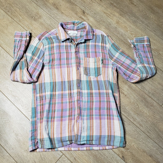 Urban Outfitters plaid button up Top oversized small