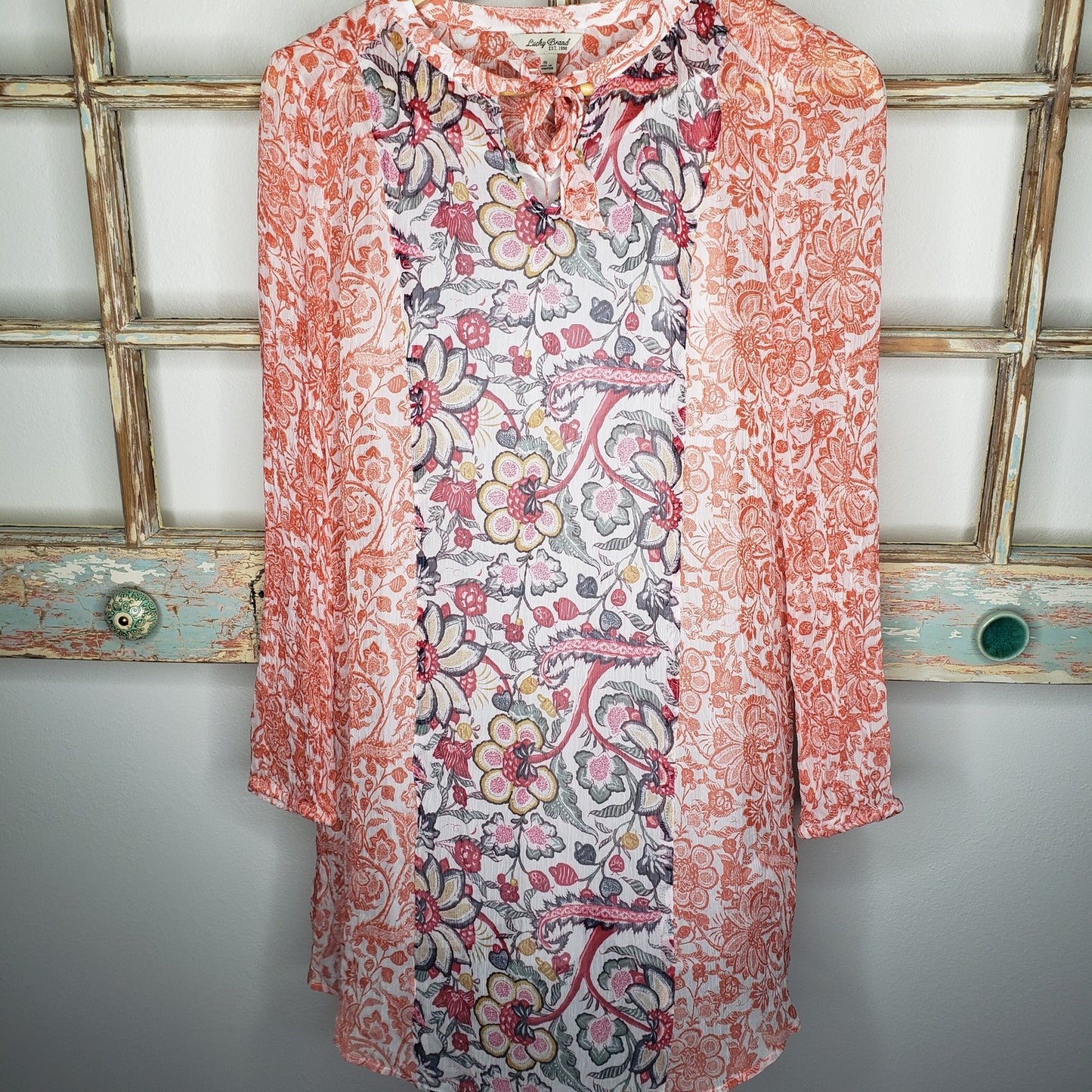 Lucky Brand Women lined floral Tunic ladies size Small