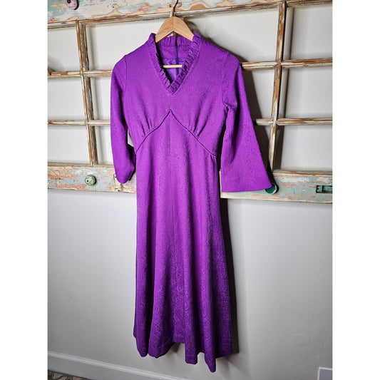 Vintage Asian Inspired High Waisted Dress Ladies Size Small