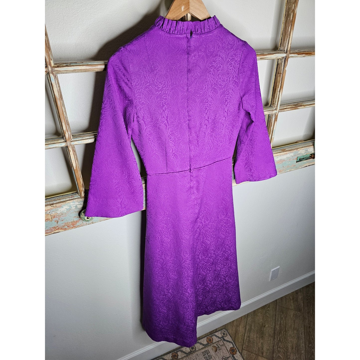 Vintage Asian Inspired High Waisted Dress Ladies Size Small